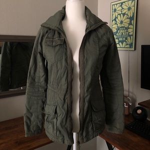 Warm Hooded Green Jacket